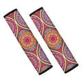 Oval Bohemian Mandala Patchwork Print Car Seat Belt Covers