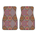 Oval Bohemian Mandala Patchwork Print Front Car Floor Mats