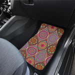 Oval Bohemian Mandala Patchwork Print Front Car Floor Mats