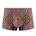 Oval Bohemian Mandala Patchwork Print Men's Boxer Briefs