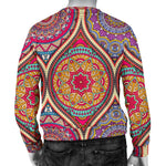 Oval Bohemian Mandala Patchwork Print Men's Crewneck Sweatshirt GearFrost