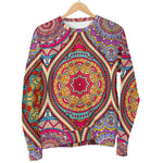 Oval Bohemian Mandala Patchwork Print Men's Crewneck Sweatshirt GearFrost