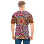 Oval Bohemian Mandala Patchwork Print Men's T-Shirt
