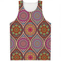 Oval Bohemian Mandala Patchwork Print Men's Tank Top