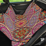 Oval Bohemian Mandala Patchwork Print Pet Car Back Seat Cover