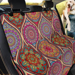 Oval Bohemian Mandala Patchwork Print Pet Car Back Seat Cover