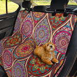 Oval Bohemian Mandala Patchwork Print Pet Car Back Seat Cover