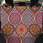 Oval Bohemian Mandala Patchwork Print Pet Car Back Seat Cover