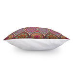 Oval Bohemian Mandala Patchwork Print Pillow Cover