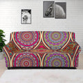 Oval Bohemian Mandala Patchwork Print Sofa Cover