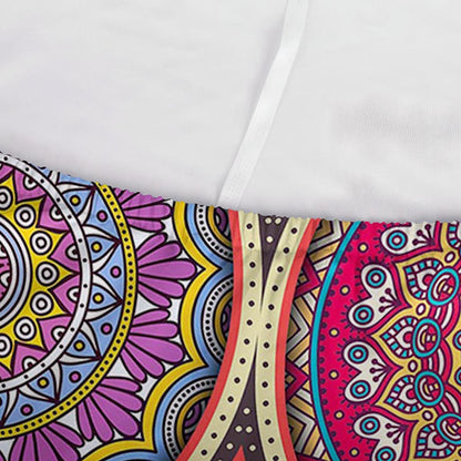 Oval Bohemian Mandala Patchwork Print Sofa Cover