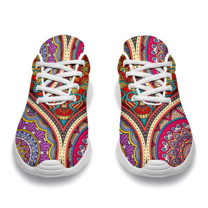 Oval Bohemian Mandala Patchwork Print Sport Shoes GearFrost