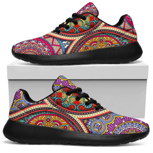 Oval Bohemian Mandala Patchwork Print Sport Shoes GearFrost