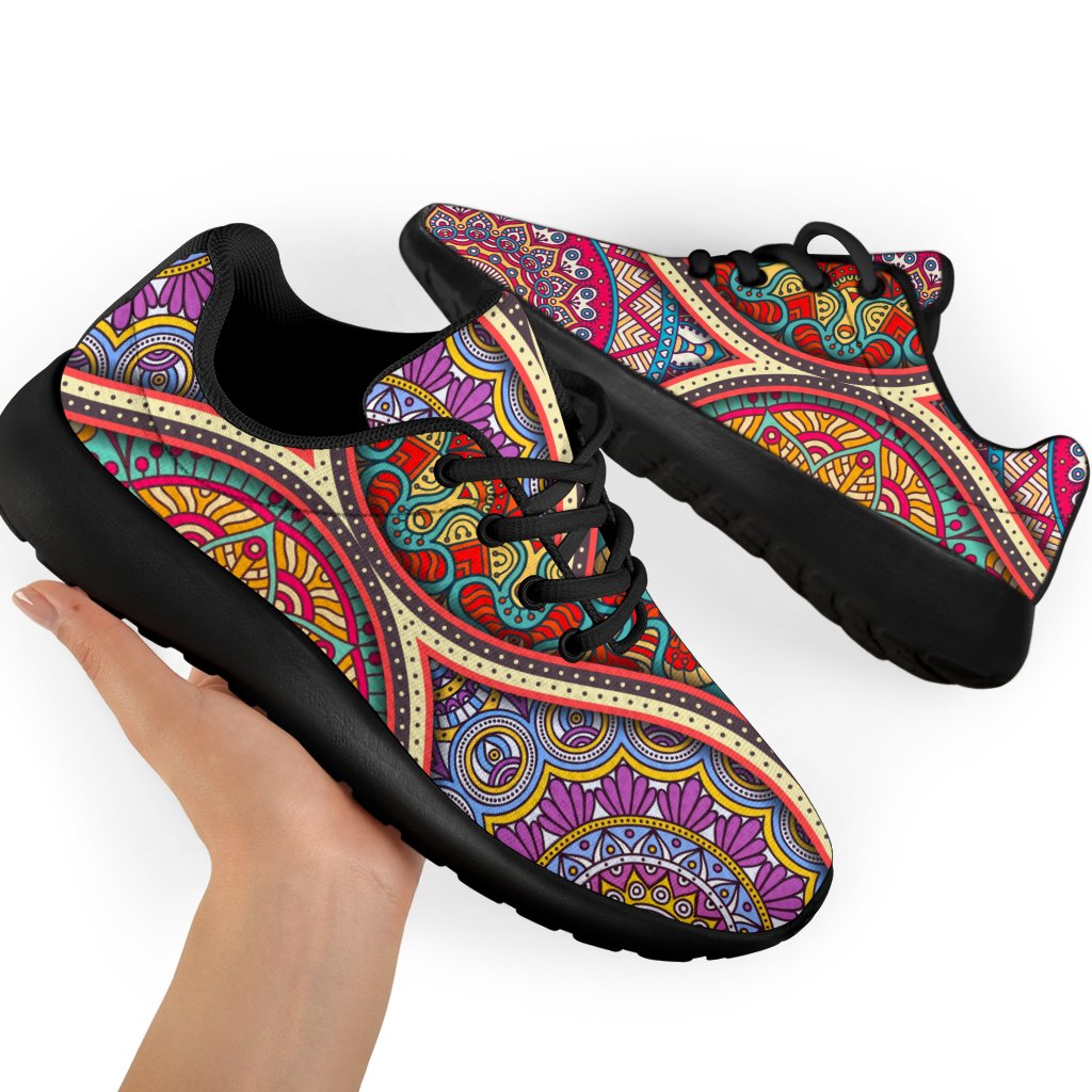 Oval Bohemian Mandala Patchwork Print Sport Shoes GearFrost