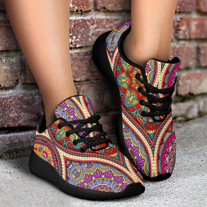 Oval Bohemian Mandala Patchwork Print Sport Shoes GearFrost