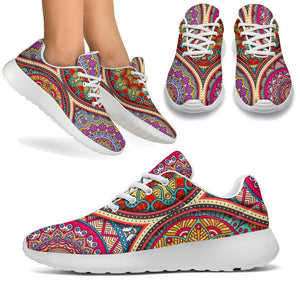 Oval Bohemian Mandala Patchwork Print Sport Shoes GearFrost