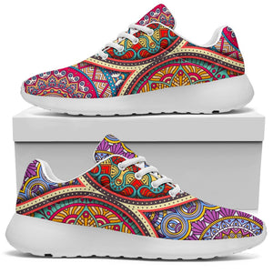 Oval Bohemian Mandala Patchwork Print Sport Shoes GearFrost