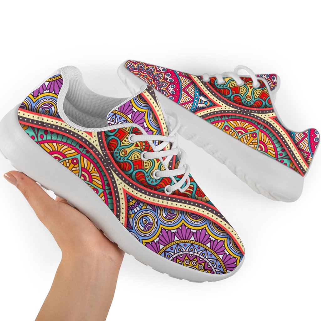 Oval Bohemian Mandala Patchwork Print Sport Shoes GearFrost