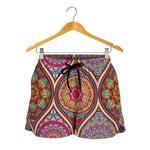 Oval Bohemian Mandala Patchwork Print Women's Shorts
