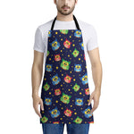 Owl And Star Pattern Print Apron