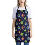 Owl And Star Pattern Print Apron