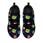 Owl And Star Pattern Print Black Sneakers