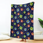 Owl And Star Pattern Print Blanket