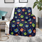 Owl And Star Pattern Print Blanket
