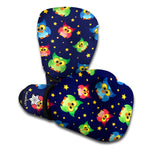 Owl And Star Pattern Print Boxing Gloves
