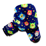 Owl And Star Pattern Print Boxing Gloves