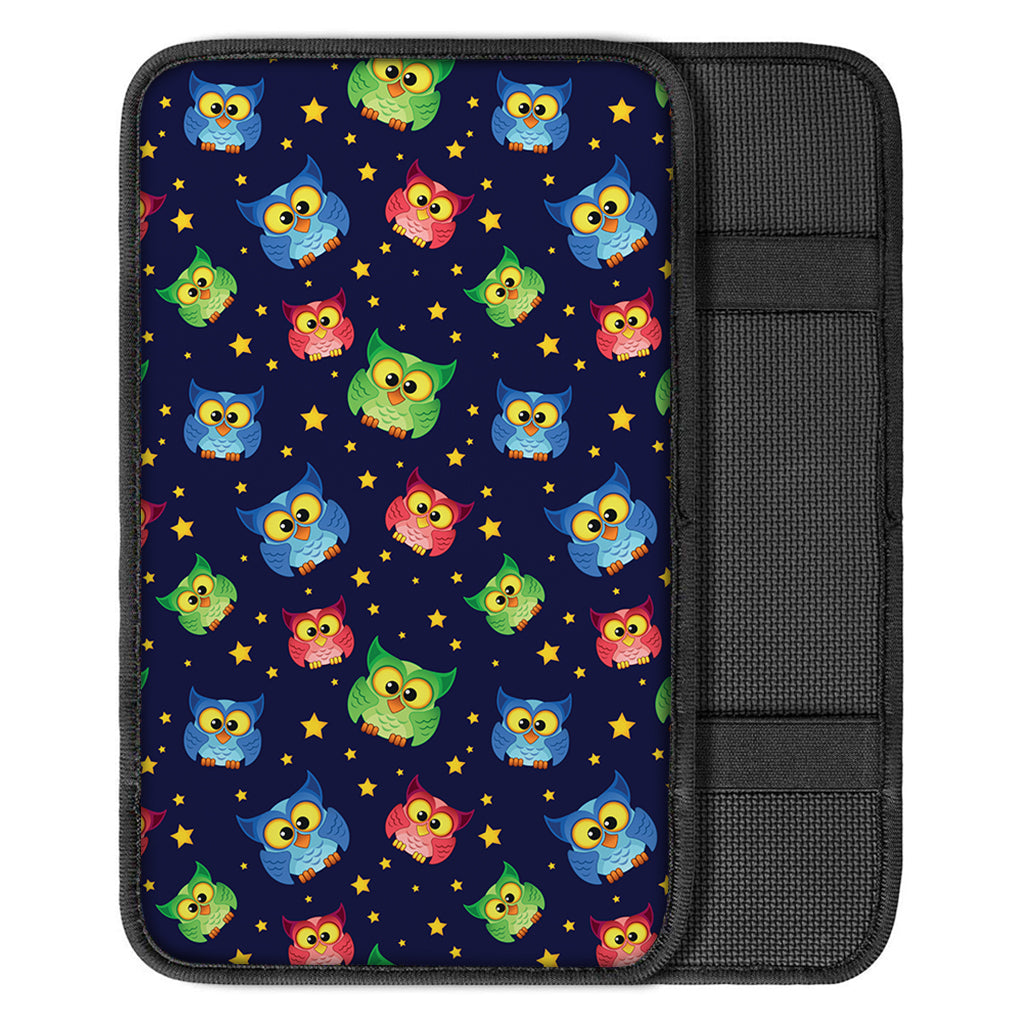 Owl And Star Pattern Print Car Center Console Cover