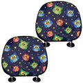 Owl And Star Pattern Print Car Headrest Covers