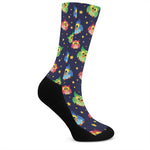 Owl And Star Pattern Print Crew Socks