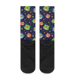 Owl And Star Pattern Print Crew Socks