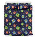 Owl And Star Pattern Print Duvet Cover Bedding Set