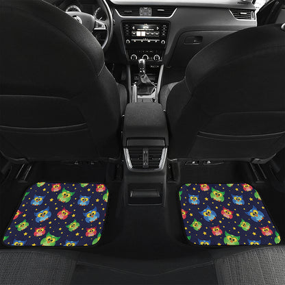 Owl And Star Pattern Print Front and Back Car Floor Mats