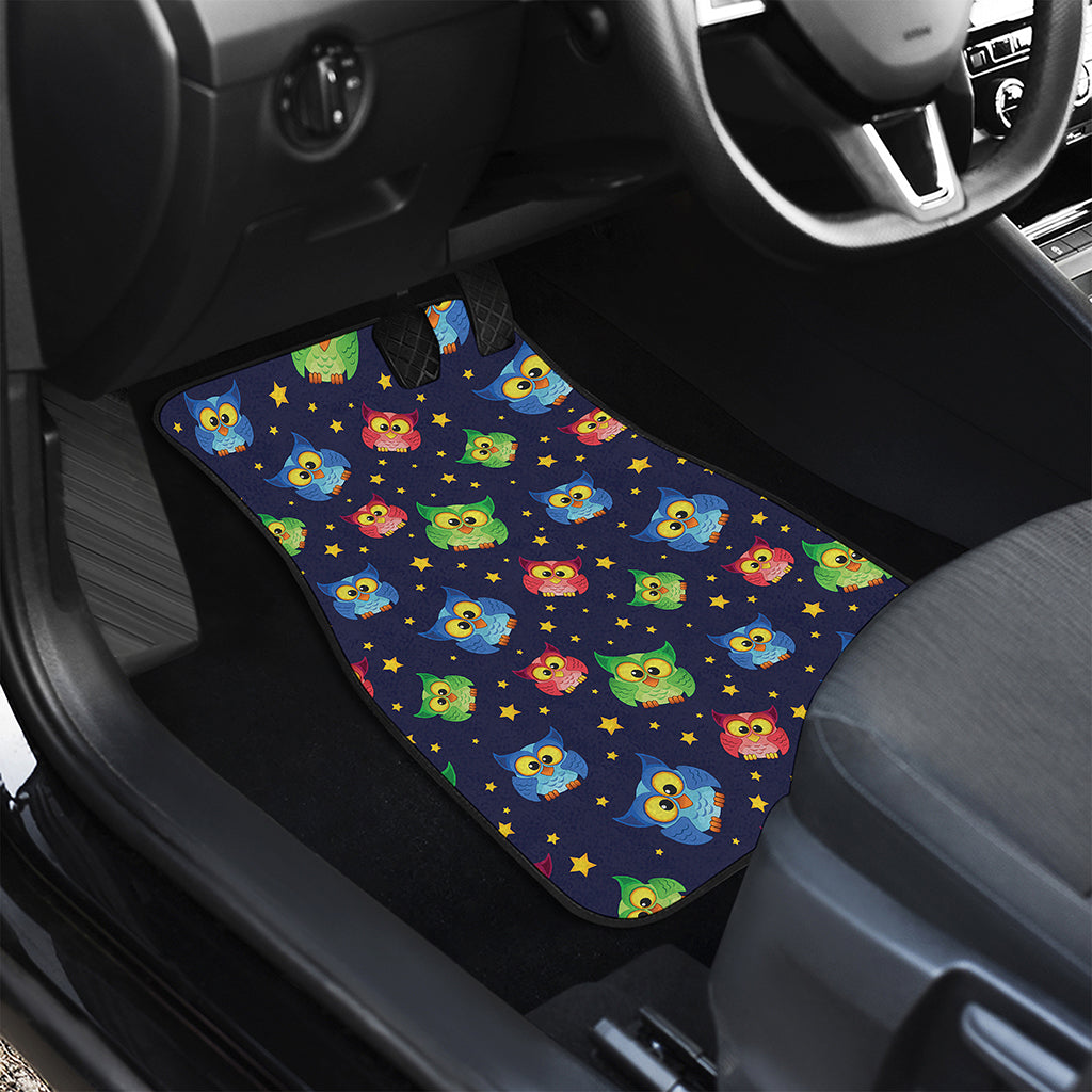 Owl And Star Pattern Print Front Car Floor Mats