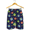 Owl And Star Pattern Print Men's Shorts