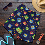 Owl And Star Pattern Print Men's Shorts