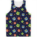 Owl And Star Pattern Print Men's Tank Top