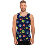 Owl And Star Pattern Print Men's Tank Top