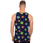 Owl And Star Pattern Print Men's Tank Top