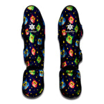 Owl And Star Pattern Print Muay Thai Shin Guard