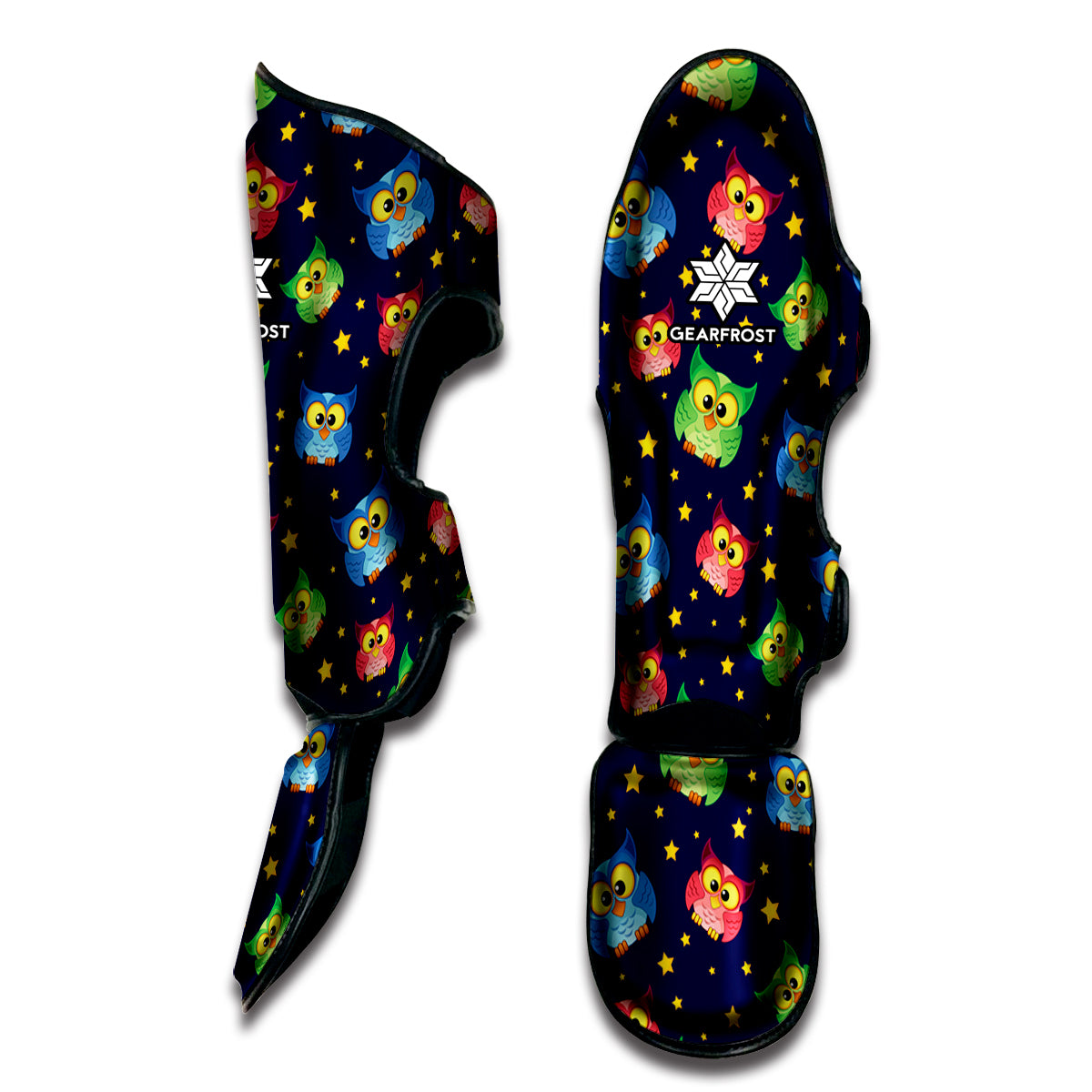 Owl And Star Pattern Print Muay Thai Shin Guard