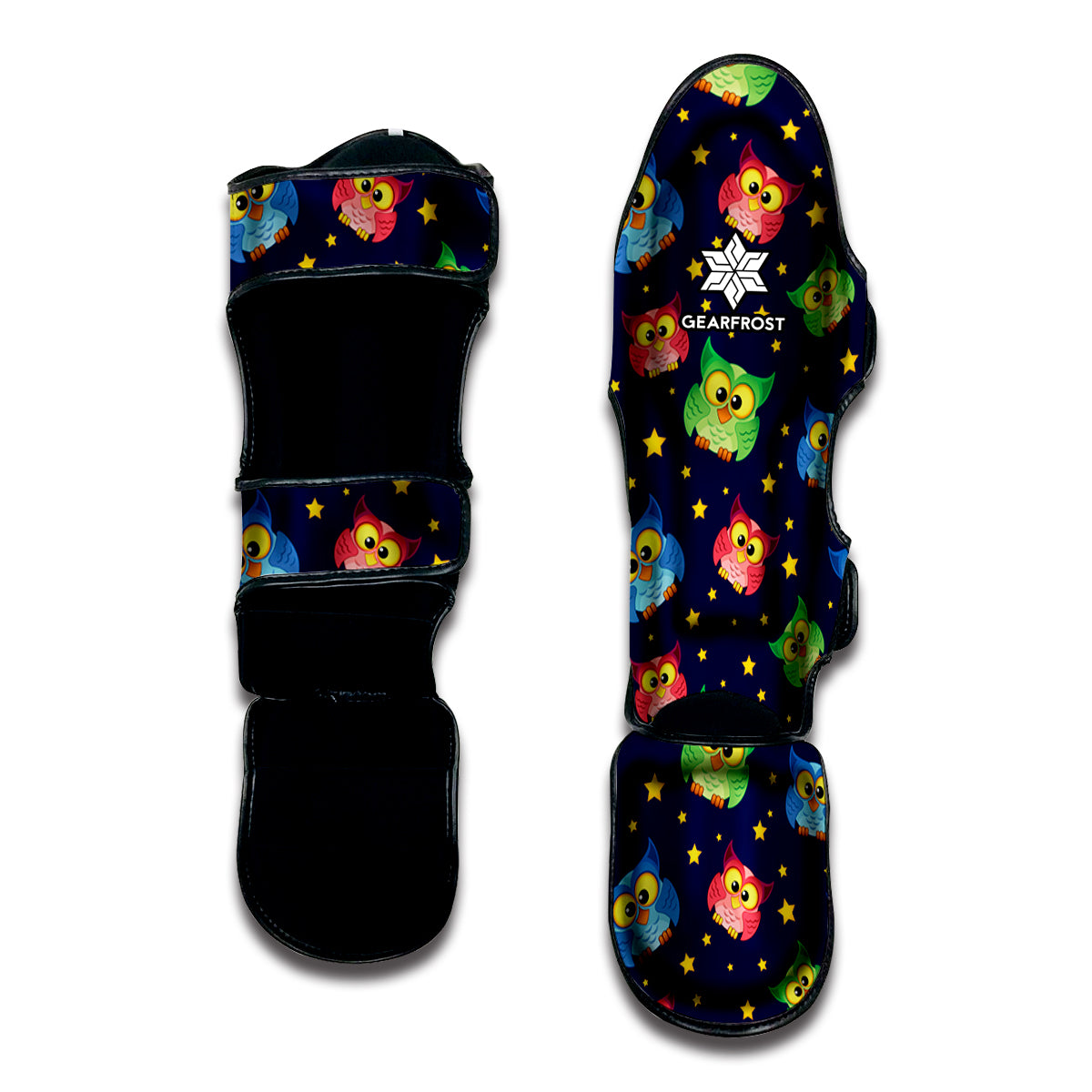 Owl And Star Pattern Print Muay Thai Shin Guard