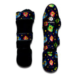 Owl And Star Pattern Print Muay Thai Shin Guard
