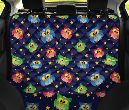 Owl And Star Pattern Print Pet Car Back Seat Cover