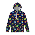 Owl And Star Pattern Print Pullover Hoodie