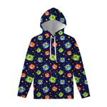Owl And Star Pattern Print Pullover Hoodie