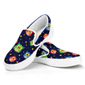 Owl And Star Pattern Print White Slip On Sneakers